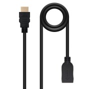 Nanocable Cable Prolongador HDMI v1.3b Macho a HDMI Hembra 1m - Color Negro