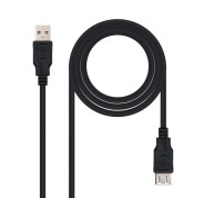 Nanocable Cable Prolongador USB-A 2.0 Macho a USB-A Hembra 1.80m