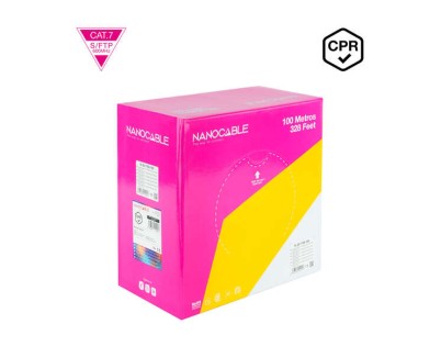 Nanocable Cable Red Cat. 7 600Mhz LSZH SFTP PIMF AWG23 100m - Color Naranja