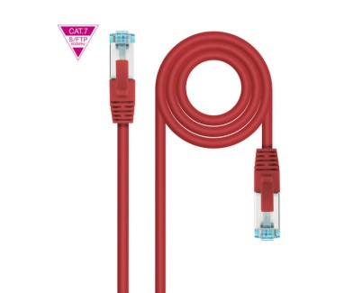 Nanocable Cable Red Cat.7 LSZH SFTP PIMF AWG26 1m - Color Rojo