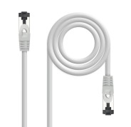 Nanocable Cable Red Latiguillo Cat.8.1 2Ghz LSZH SSTP AWG26 - Longitud 0.30m - Color Gris