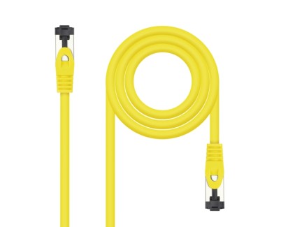 Nanocable Cable Red Latiguillo Cat.8.1 2Ghz LSZH SSTP AWG26 - Longitud 1m - Color Amarillo