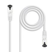 Nanocable Cable Red Latiguillo Cat.8.1 2Ghz LSZH SSTP AWG26 - Longitud 1m - Color Blanco