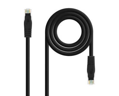 Nanocable Cable Red Latiguillo LSZH Cat.6A UTP AWG24 25cm - Color Negro