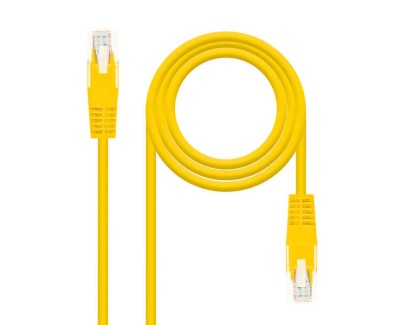 Nanocable Cable Red Latiguillo RJ45 CAT.6 UTP AWG24 - 25 cm - Color Amarillo