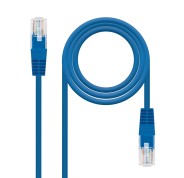 Nanocable Cable Red Latiguillo RJ45 CAT.6 UTP AWG24 - 25 cm - Color Azul