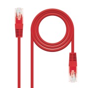 Nanocable Cable Red Latiguillo RJ45 CAT.6 UTP AWG24 - 25 cm - Color Rojo
