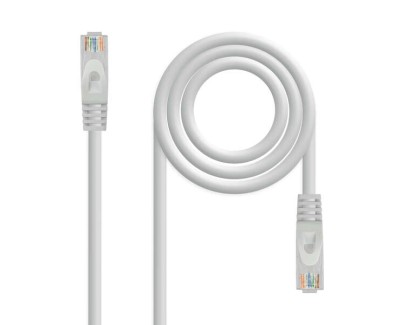 Nanocable Cable Red Latiguillo RJ45 LSZH CAT.6A UTP AWG24 - 25 cm - Color Gris