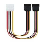 Nanocable Cable SATA Alimentacion 5.25\" Molex 4pin Macho a 2x SATA Hembra 0.20m OEM