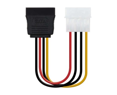 Nanocable Cable SATA Alimentacion 5.25\" Molex 4pin Macho a SATA Hembra OEM 0.16m