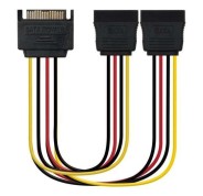 Nanocable Cable SATA Alimentacion Macho a 2x SATA Hembra 0.30m