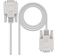 Nanocable Cable Serie RS232 DB9 Macho a DB9 Hembra 1.80m - Color Beige