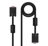 Nanocable Cable SVGA con Ferrita HDB15 Macho a HDB15 Macho 10m - Color Negro