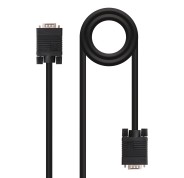 Nanocable Cable SVGA HDB15 Macho a HDB15 Macho 1.80m - Color Negro