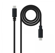 Nanocable Cable USB 2.0 3A - Tipo USB-C/M-USB-C/M - 1.5m - Color Negro