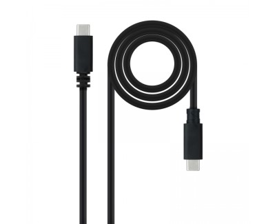 Nanocable Cable USB 2.0 3A - Tipo USB-C/M-USB-C/M - 1.5m - Color Negro