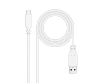 Nanocable Cable USB 3.1 Gen2 10Gbps 3A USB-C/M-A/M - 1.5m - Color Blanco