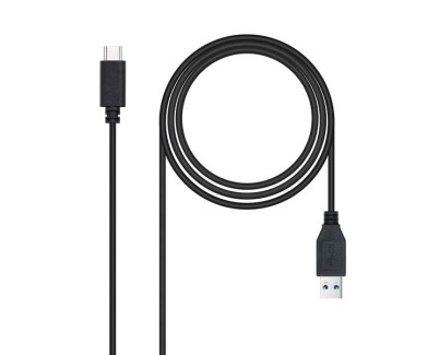 Nanocable Cable USB 3.1 Gen2 10Gbps 3A USB-C/M-A/M 2m - Color Negro