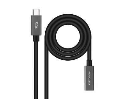 Nanocable Cable USB 3.2 Gen2x2 60W 4K/60Hz USB-C M/H - 0.5m - Color Negro