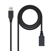 Nanocable Cable USB-A 3.0 Macho a USB-A Hembra 3m