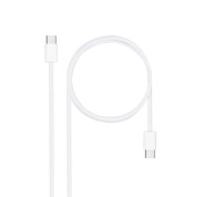 Nanocable Cable USB-C 2.0 60W 3A - USB-C/M-USB-C/M - 1m - Color Blanco