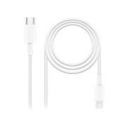 Nanocable Cable USB-C Macho a Lightning Macho 1m - Color Blanco