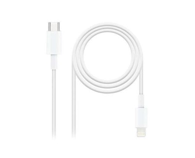Nanocable Cable USB-C Macho a Lightning Macho 1m - Color Blanco
