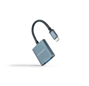 Nanocable Conversor USB-C A VGA - Aluminio - 10cm - Color Gris