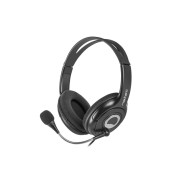 Natec Bear 2 Auriculares Diadema con Microfono - MiniJack de 3,5 mm - Control de Volumen Integrado - Color Negro