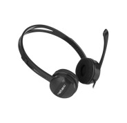 Natec Canary Go Auriculares Diadema con Microfono - MiniJack de 3,5 mm - Control de Volumen Integrado - Color Negro