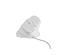 Natec Crake 2 Pro Raton Optico Vertical - 12.800 dpi - Programable - Ergonomico - Ilumincacion RGB Personalizable - Color Blanco