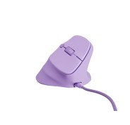 Natec Crake 2 Pro Raton Optico Vertical - 12.800 dpi - Programable - Ergonomico - Ilumincacion RGB Personalizable - Color Lavanda