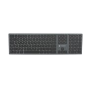 Natec Dolphin Teclado inalambrico Slim - Aluminio - Bluetooth + 2,4 Ghz - Switch X-Scissors - Color Negro