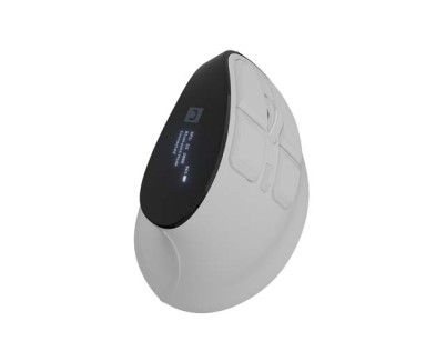 Natec Euphonie Pro Raton Optico Vertical Inalambrico - 2.400 dpi - Bluetooth + 2,4Ghz - 9 Botones - Color Blanco