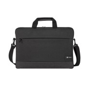 Natec Goa Maletin para Portatiles de 15.6\" - Ligero y Acolchado - Bolsillo Frontal - Color Negro