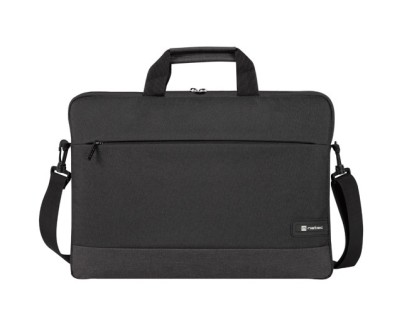 Natec Goa Maletin para Portatiles de 15.6\" - Ligero y Acolchado - Bolsillo Frontal - Color Negro
