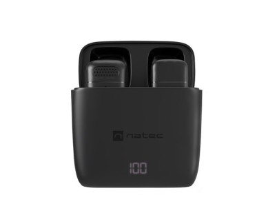 Natec Hopper Lavalier Microfono Inalambrico Conector USB-C - Alta Sensibilidad - Frecuencia Hasta 48 kHz