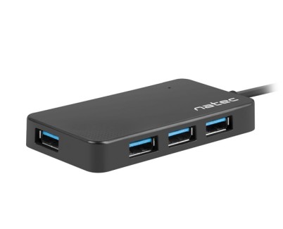 Natec Moth Hub USB - 4 Puertos USB 3.0 - Color Negro