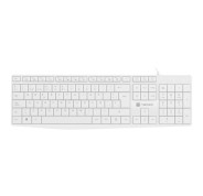 Natec Nautilus Teclado  Multimedia USB - 106 Teclas Membrana - Resistente a Salpicaduras - Color Blanco