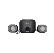 Natec Pug Altavoces 2.1 11W RMS - Diseño Compacto con Subwoofer Dedicado - Alimentación USB - Plug and Play - Color Negro