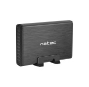 Natec Rhino Caja Externa para Discos HDD/SSD SATA 3.5\" - USB 3.0 - Diseño Robusto y Elegante - Plug and Play - Color Negro