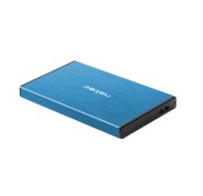 Natec Rhino GO Caja Externa para Discos HDD/SSD SATA 2.5\" - USB 3.0 - Compatible con Discos de Hasta 4TB - Plug and Play - Color Azul