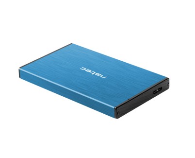 Natec Rhino GO Caja Externa para Discos HDD/SSD SATA 2.5\" - USB 3.0 - Compatible con Discos de Hasta 4TB - Plug and Play - Color Azul