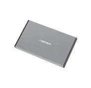 Natec Rhino GO Caja Externa para Discos HDD/SSD SATA 2.5\" - USB 3.0 - Compatible con Discos de Hasta 4TB - Plug and Play - Color Gris