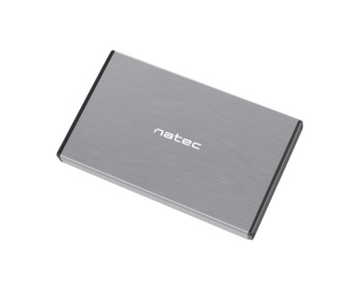 Natec Rhino GO Caja Externa para Discos HDD/SSD SATA 2.5\" - USB 3.0 - Compatible con Discos de Hasta 4TB - Plug and Play - Color Gris