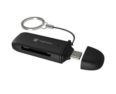 Natec Scarab C Lector de Tarjetas - SD,MICRO SD - USB-C  - Color Negro