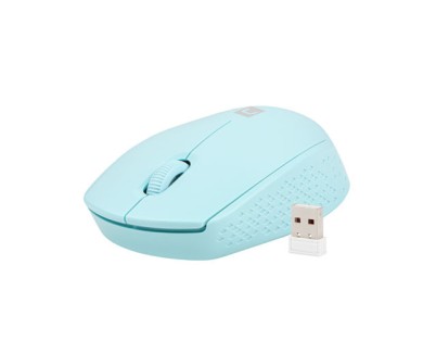 Natec Stork Raton Optico Inalambrico - 1600 dpi - Adaptador USB - 3 Botones - Color Azul