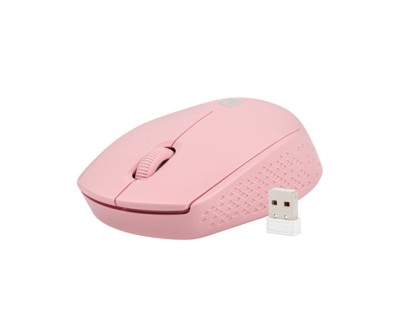 Natec Stork Raton Optico Inalambrico - 1600 dpi - Adaptador USB - 3 Botones - Color Rosa