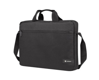 Natec Wallaroo 2 Maletin para Portatiles de 15.6\" + Raton Inalambrico, 2 en 1 -  Raton 1600Dpi Ergonomico - Color Negro