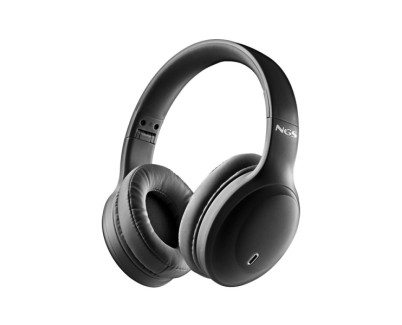 NGS Artica Galcier Auriculares Bluetooth - Bateria Extraible - Autonomia hasta 75h - Color Negro